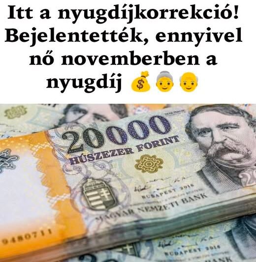 Itt a nyugdíjkorrekció! Bejelentették, ennyivel nő novemberben a nyugdíj 💰👵👴