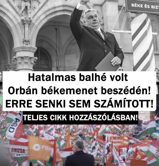 Hatalmas balhé volt Orbán békemenet beszédén