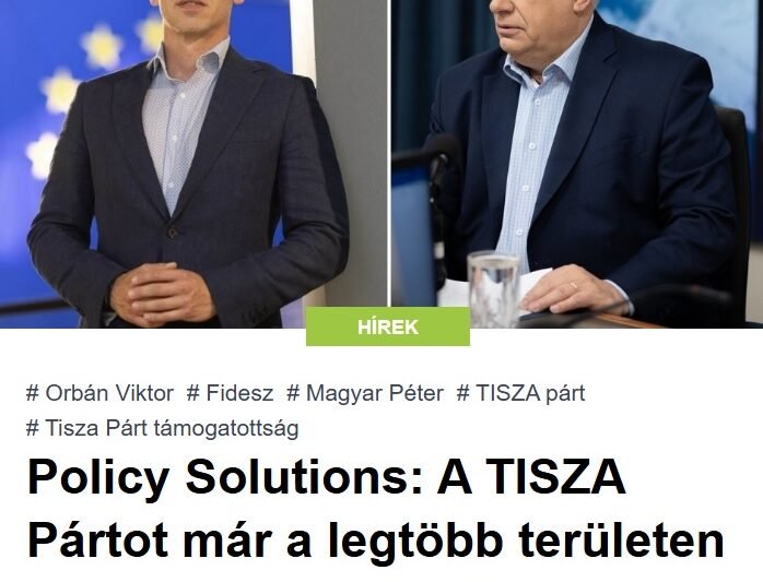A TISZA Pártot már a legtöbb területen alkalmasabbnak látják a Fidesznél a magyarok