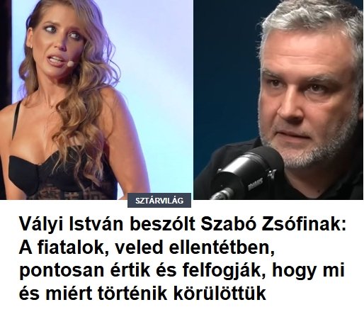 Vályi István beszólt Szabó Zsófinak: A fiatalok, veled ellentétben, pontosan értik és felfogják, hogy mi és miért történik körülöttük