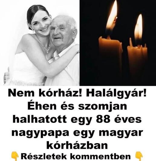 Nem kórház!Halálgyár! Éhen és szomjan halhatott egy 88 éves nagypapa egy magyar kórhazban (1. oldal)