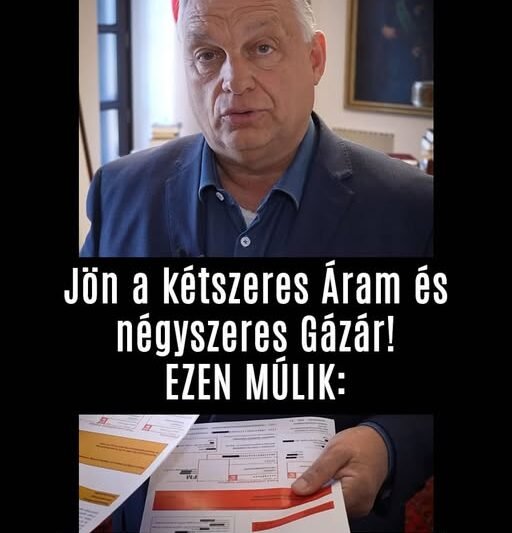 Jön a kétszeres Áram és négyszeres Gázár! EZEN MÚLIK!