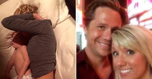 AZ ÁPOLÓNŐ A FIÁVAL ALUDT, AMIKOR A FÉRJE LEFOTÓZTA ŐKET ÉS MÁSNAP REGGEL EGY NEM VÁRT ÜZENETET HAGYOTT NEKIK