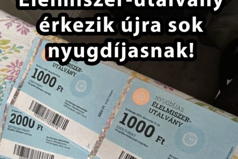 Friss! Élelmiszer-utalvány érkezik újra sok nyugdíjasnak