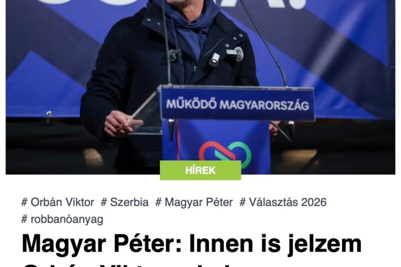 Magyar Péter: Innen is jelzem Orbán Viktornak, hogy nem fogja tudni megakadályozni a jövő vasárnapi választást
