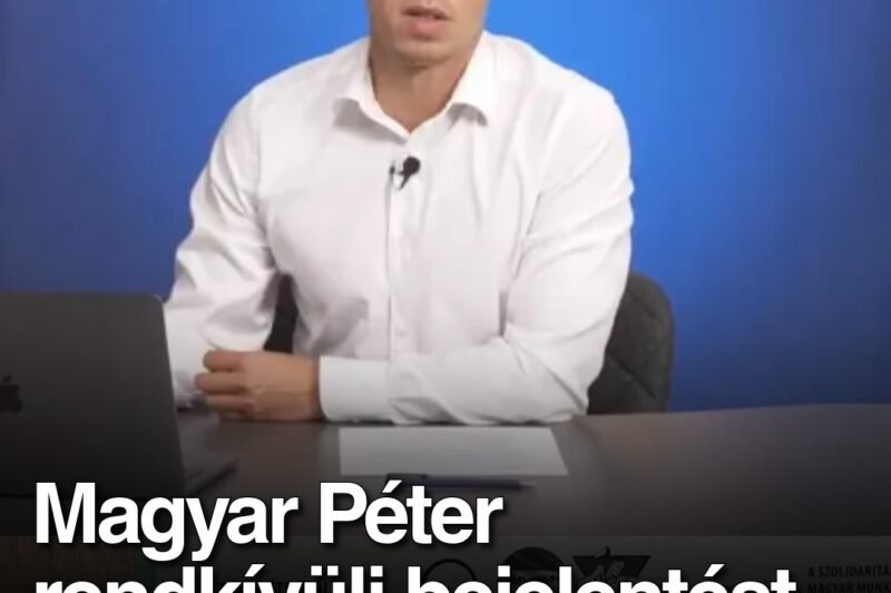 Magyar Péter rendkívüli bejelentést tett a választással kapcsolatban