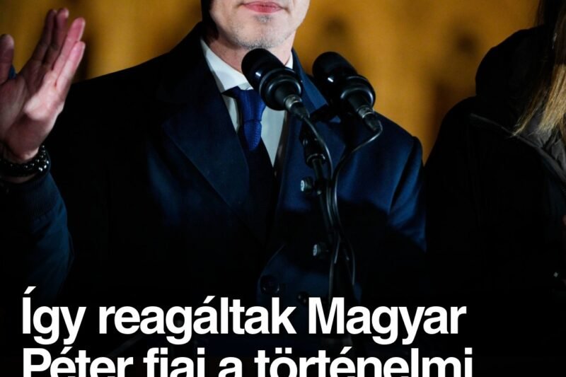 Így reagáltak Magyar Péter fiai a történelmi győzelemre – ezt kevesen várták