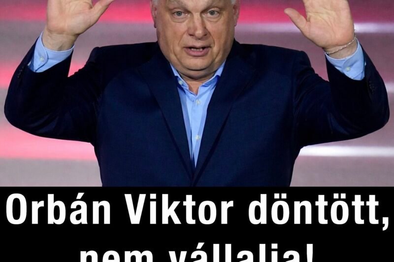 Orbán Viktor döntött, nem vállalja!