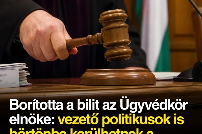Borította a bilit az Ügyvédkör elnöke: vezető politikusok is börtönbe kerülhetnek a vagyonvisszaszerzési ügyekben