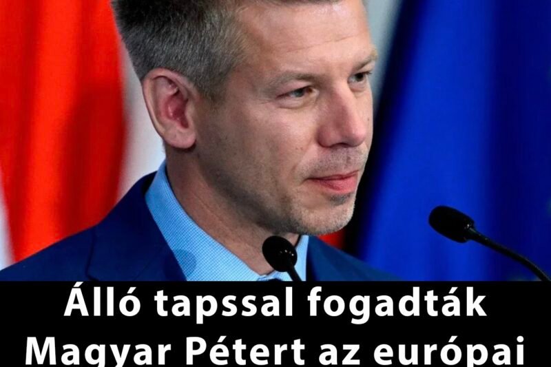 Álló tapssal fogadták Magyar Pétert az európai politikusok – videó