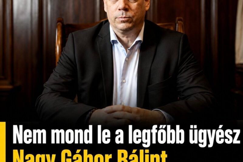 Nem mond le a legfőbb ügyész – Nagy Gábor Bálint kemény üzenetet küldött