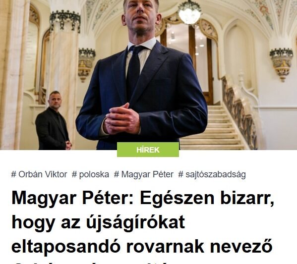 Magyar Péter: Egészen bizarr, hogy az újságírókat eltaposandó rovarnak nevező Orbán már a sajtó szabadságáért aggódik