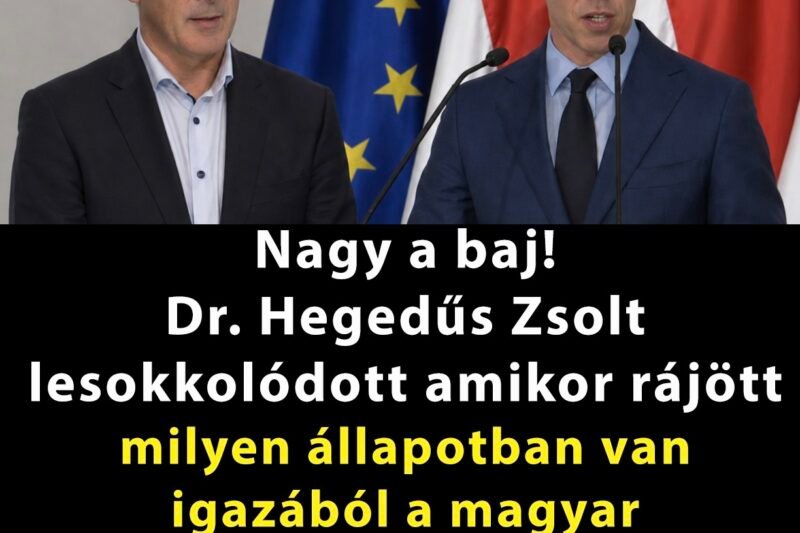 Nagy a baj!Dr. Hegedűs Zsolt lesokkolódott amikor rájött milyen állapotban van igazából a magyar egészségügy.