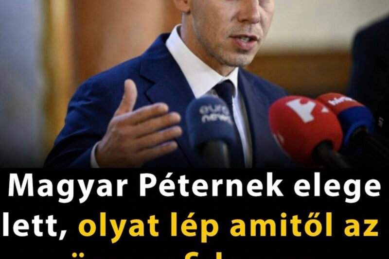 Elege lett Magyar Péternek, olyat lép, amitől az összes fideszes kiakadt