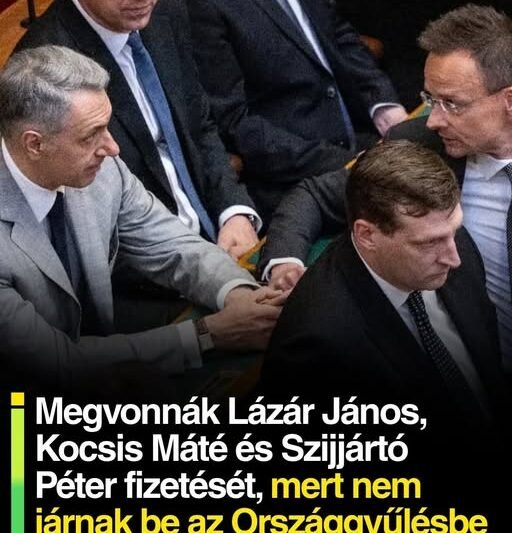 Megvonnák Lázár János, Kocsis Máté és Szijjártó Péter fizetését, mert nem járnak be az Országgyűlésbe