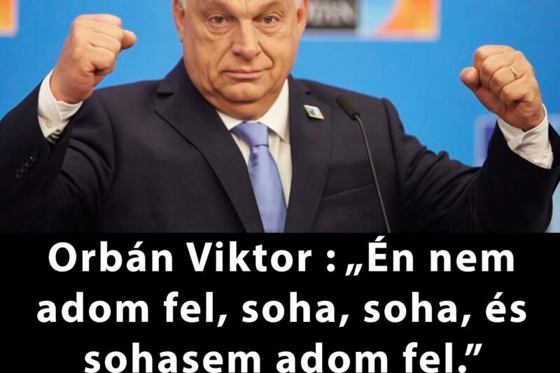 Orbán Viktor : „Én nem adom fel, soha, soha, és sohasem adom fel.”