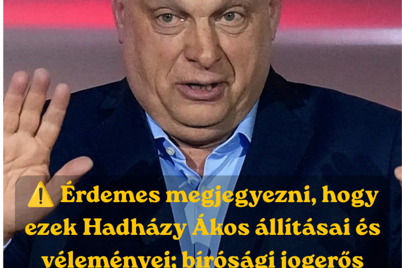 🚨 Hadházy Ákos újabb kemény kijelentéseket tett Orbán Viktorral kapcsolatban.