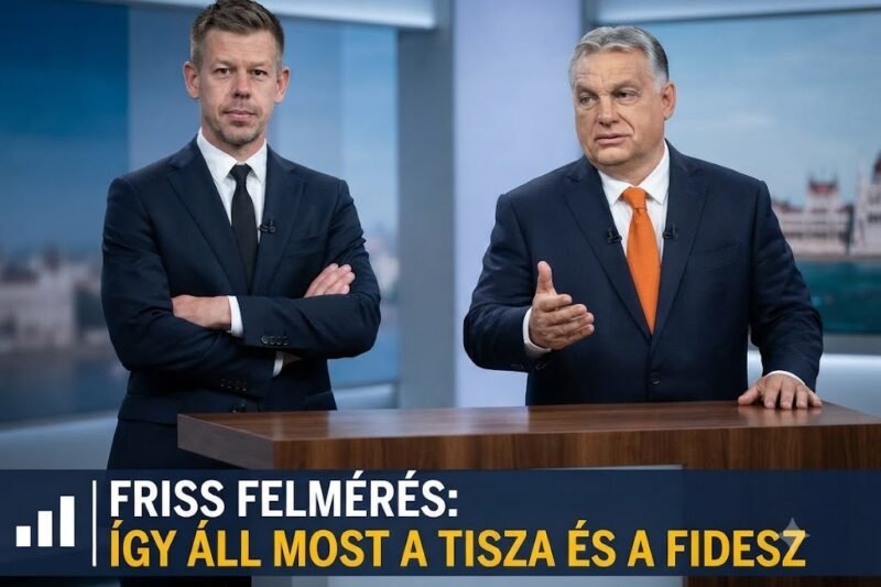 📊 Most így áll a TISZA és a Fidesz a friss felmérés szerint