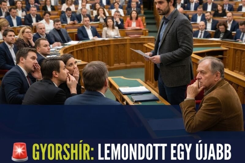 🚨 Gyorshír: lemondott egy újabb fideszes képviselő a parlamentben