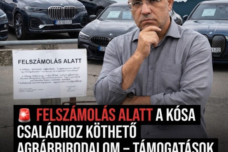 🚨 FELSZÁMOLÁS ALATT A KÓSA CSALÁDHOZ KÖTHETŐ AGRÁRBIRODALOM – TÁMOGATÁSOK ÉS LUXUS BMW-K IS ELŐKERÜLTEK!